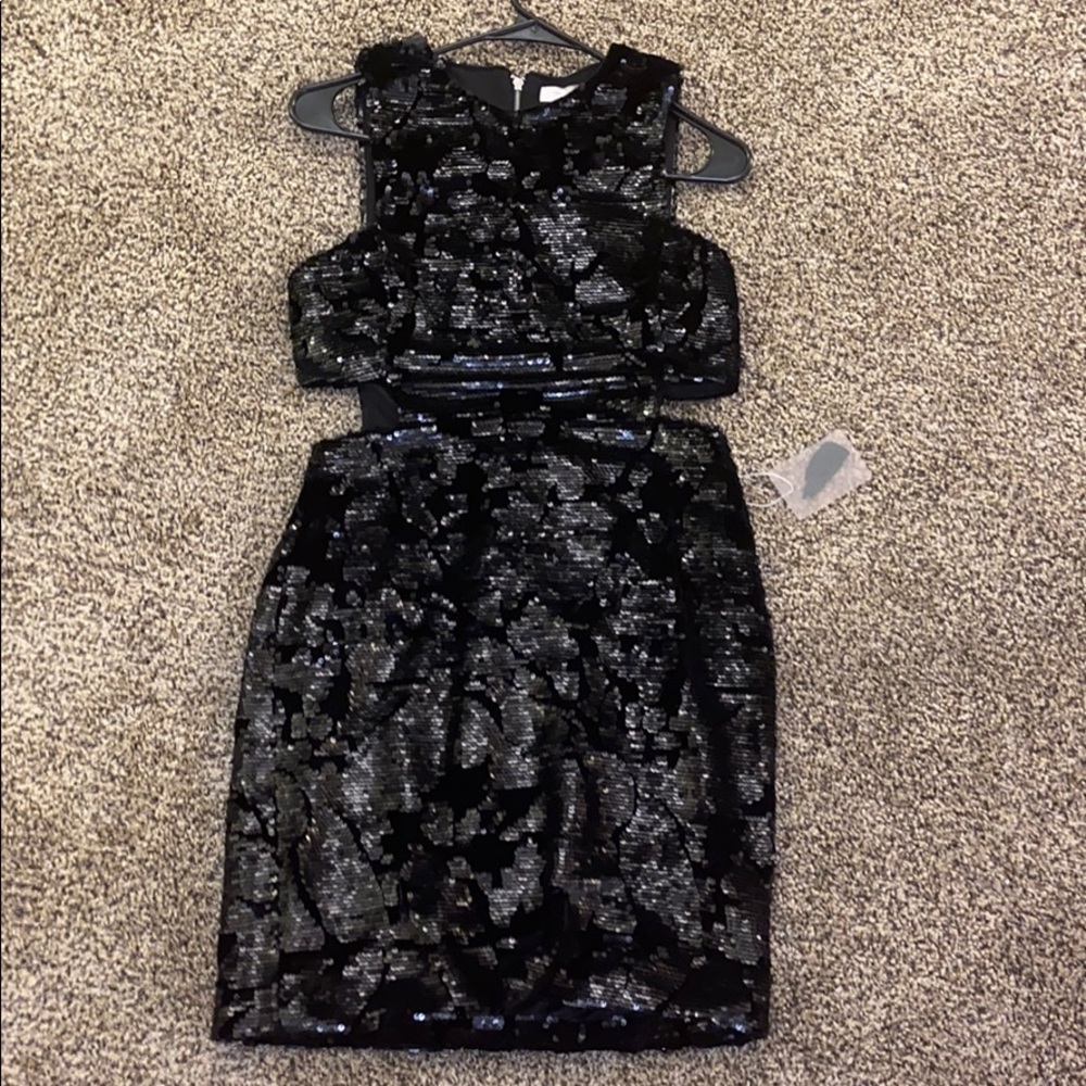 Black Sequin Dress
